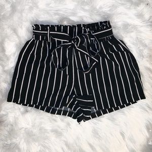 Striped Tie Shorts